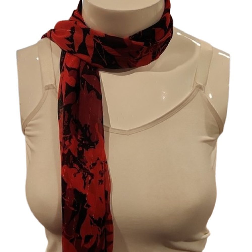 Red, Black and Gold Scarf - Picture 6 of 6